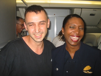 неземная
красота - стюардесса Continental и Черняков stewardess air hostess and
Chernyakov