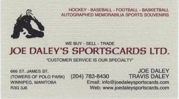 Joe Dale's
Sportscards Ltd. Джо Далей